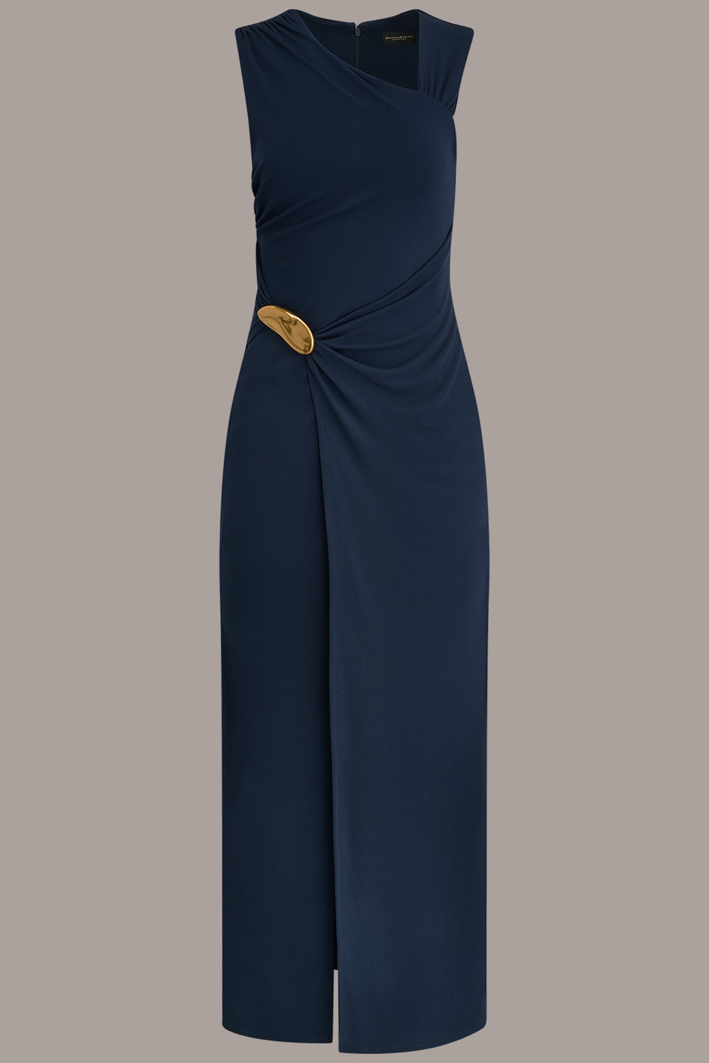 SLEEVELESS ASYMMETRIC GOWN